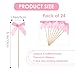 24 PCS Pink Bow Cake Topper Bow Cupcake Toppers Birthday Decorations Bows Decor Bowknot Cupcake Picks for Wedding Baby Shower Bachelorette Party