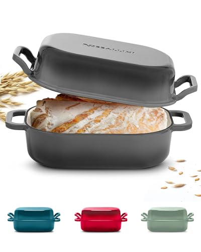 ROSSALLINI Enameled Cast Iron Sourdough Bread Oven 6QT