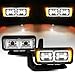 HECASA LED Headlights Compatible with Peterbilt 357 359 365 367 378 379 389 567 Head Lamps w/Mounting Arms Clear Lens Black Housing Driver & Passenger Side