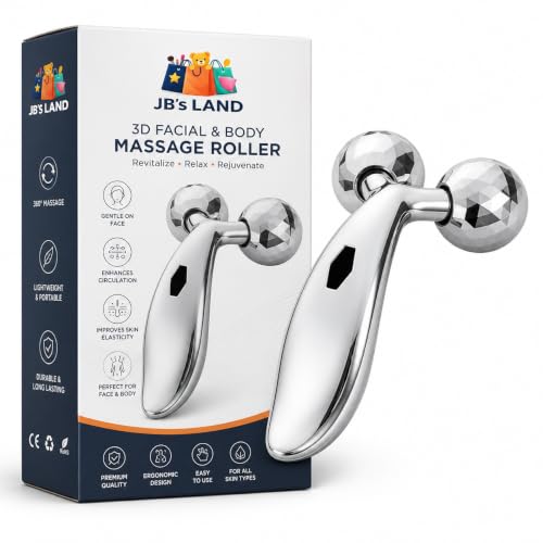 Image of 3D Face Roller Massager | Y Shape Facial Massage Roller for Face, Chin, Neck & Jawline | Metal Beauty Roller for Skin Care, Face Sculpting & Body Relaxation
