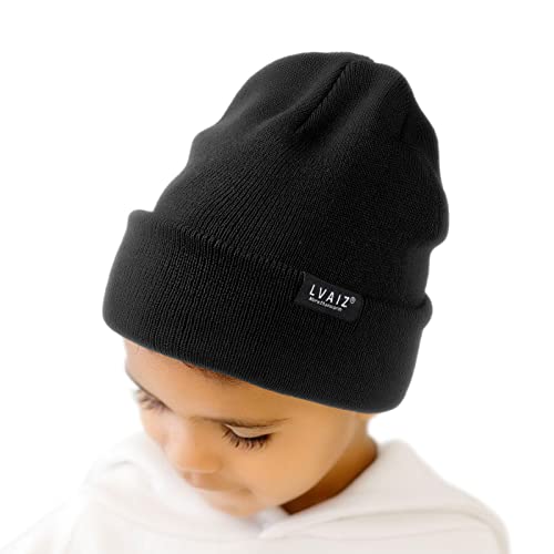 Kids Winter Satin Lined Beanie Hats Toddler Warm Cuffed Hat with Silky Lining Children Knitted Watch Hat 2-10 Years2
