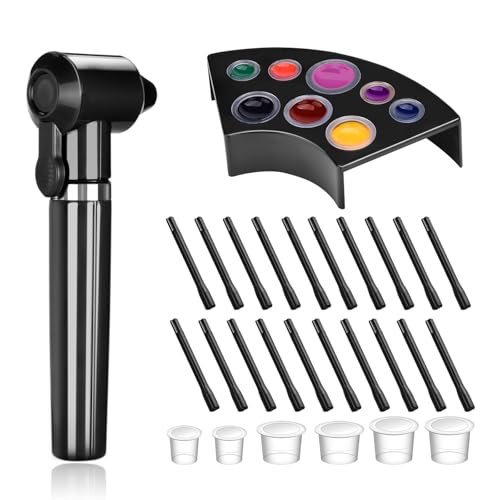 Tattoo Ink Mixer Kit, ATOMUS Tattoo Pigment Mixer with 1pc 8 Holes Tattoo Ink Caps Holder 150 pcs Ink Caps Cups Mixed Size 100pcs Ink Mixing Sticks Tattoo Supplies