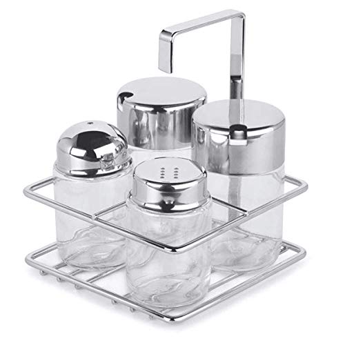 Galheteiro Quadrado Forma Inox - 5 peças