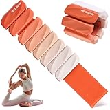 BECOJADDE Gewichtsmanschetten fuß 0.45 KG Je Gewichte Set 2 Ankle Weights Handgelenk Gewichte Knöchelgewichte Fussgewichte für Joggen Cardio Aerobic Krafttraining Orangefarbener Farbverlauf