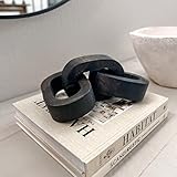 Deco Azul Wood Chain Link Decor - Coffee Table & Shelf Decor - Black