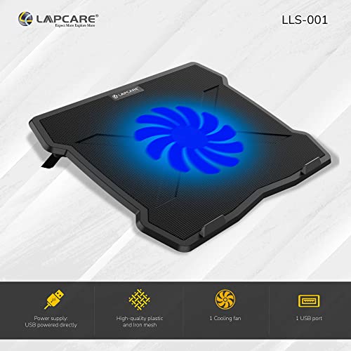 LAPCARE Lapkool-I Laptop Cooling pad Compatible for up to 15.6" (39,6 cm) laptops, Features 1 USB Port - Ergonomically Designed Laptop Cooling... - Image 3