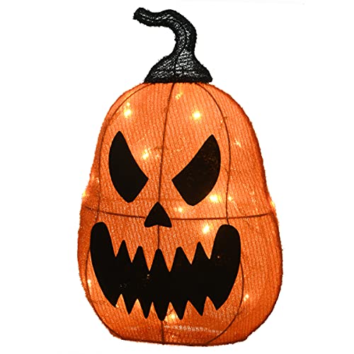 National Tree Company​ 16' Pre-Lit Scary Jack-O-Lantern,Orange,MZ17-6722