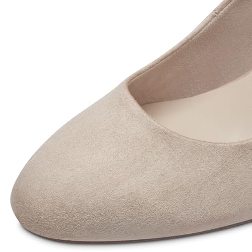 Tamaris Damen Klassische Pumps, Frauen Pumps,TOUCHit-Fußbett,klassisch,Nieten,Schleifen,Strass-Steine,schwarz,braun,blau,grau,Ivory,42 EU – Ansicht 6