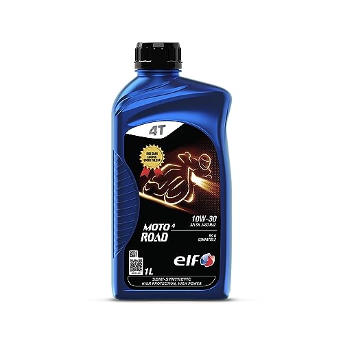 Image of ELF - Moto 4 Road 10W30- API SM, JASO MA2 | 4-Stroke Semi Synthetic Bike Engine Oil - 1L