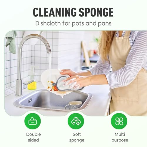 Image of Multifunctional Double Wire Dishwashing Rags, 2026 New Multipurpose Sponge, Durable Cleaning Cloth for Home Kitchen,Dish Sponge for Kitchen Cleaning, Reusable Cleaning Pad for Families (15)
