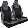 Motor Trend Gray Waterproof Seat Covers for Front Seats – Premium Neoprene Seat Covers, Car Seat Protectors with Removable Headrest, Interior Covers for Auto Truck Van SUV