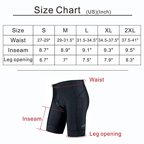 Bpbtti Mens Gel Padded Cycling Shorts Bike Biking Pants Biking Bicycle Tights thumb #6