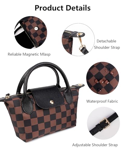Bolso Mini Crossbody para Mujer Pequeño Tote Nylon miniatura 5