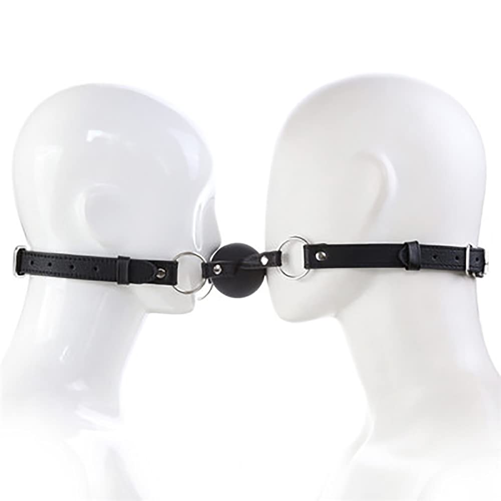 Juguete de garganta profunda con apertura Sēx de cuero con accesorio doble especial, accesorios para disfraces de Halloween para pareja
