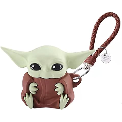 GOLLEY The Child Mandalorian 3D PVC Keychain,The Child Figure Pendant Toys PVC Handmade Model Cover