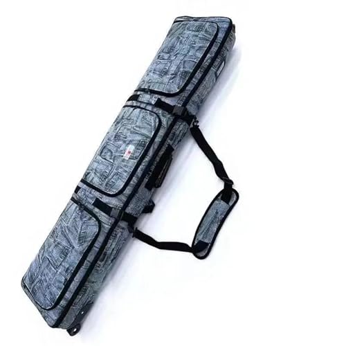 WDSBZNB Funda Tabla Snowboard Bolsa de Snowboard Completamente Acolchada, Bolsa de Viaje con Ruedas, Bolsa de Viaje aéreo for Snowboard Individual for esquí(Grey 146cm)