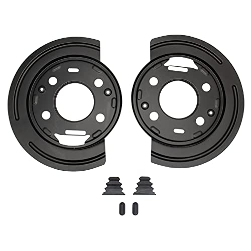 Image of TRQ Performance Rear Brake Pad & Rotor Kit Premium G-Coated Ceramic Slotted X Drilled Compatible with 02-03 Cadillac 02-06 Chevrolet GMC