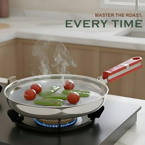 Image of Unify Stainless Steel Phulka Grill Jali for Gas Stove with Free Oil Brush | Roti Grill, Papad Roaster, Baingan Bharta Roaster | Heavy Gauge Steel Mesh Griller | Multi-Purpose Kitchen Cooking Tool
