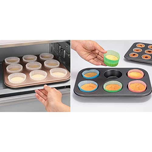 Agsyffd 2 Piece Muffin Pan, Cupcake Pan Non-Stick Hamburger Baking Pan, Carbon Steel Cupcake Pan, Easy To Clean, Great For Cakes Or Muffins #TOP5