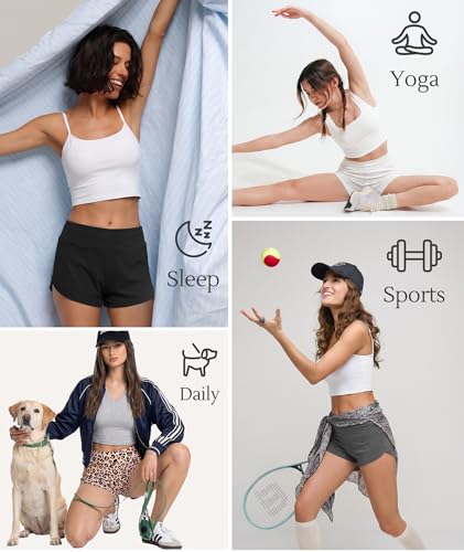 Image of LazyCozy Bamboo Viscose Sleep Shorts for Women, Soft Dolphin Lounge Shorts | Comfy Y2K Micro Mini Pajama Shorts, Lightweight Booty Shorts, Summer Pj Shorts, Knit Workout Shorts