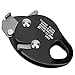 Aluprey Auto-freinage d'arrêt descendeur Pince Grab Rescue Couronne Escalade Escalade Compatible avec Corde 11-12.5mm (Noir)