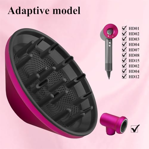 YTCHYYSK Hair Dryer Attachments for Dyson Supersonic Hair Dryer HD01 HD02 HD03 HD04 HD08, Diffuser for Wavly Curly Hair - Image 7