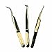 Rev Pro Gold / 3 pack tweezer set/Single/Volume/Isolation/for Eyelash Extensions By PINKLAB