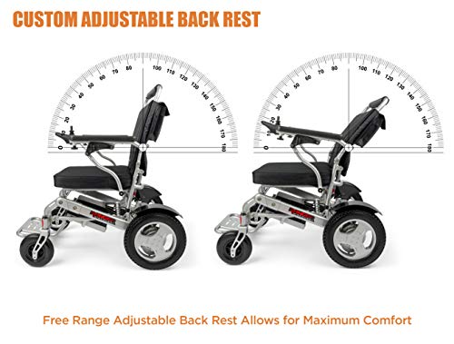 Porto Mobility 2023 Ranger Maestro Xl Reclining Heavy Duty Lightweight Folding Electric Wheelchair, Weatherproof, Dual Batteries, Posi-Traction Motors, All Terrain Power Wheelchair #TOP2