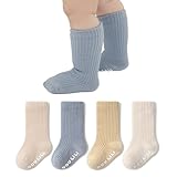 [HAYAHARU] ベビーソックス 綿 赤ちゃん 靴下 可愛い 赤ちゃん ソックス キッズ 子供 靴下 男の子 女の子 履きやすい 北欧風 無地 滑り止め 切り替え 通園 通学