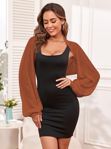 Image of ZAFUL Women's Sheer Shrug Y2K Long Sleeve Cardigans 2026 Irregular Tie Front Bolera