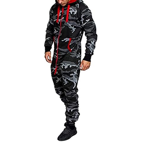 ROLACAT Pijamas para Hombre Onesies Fleece Camuflaje Cover