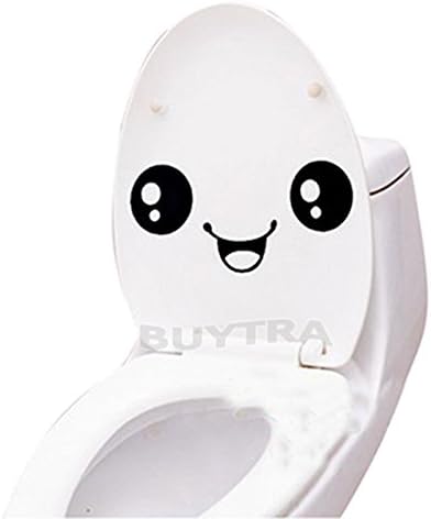 leadingstar FUNNY Cartoon Smiling Face Wall Bathroom Toilet Sticker Creative Home DIY