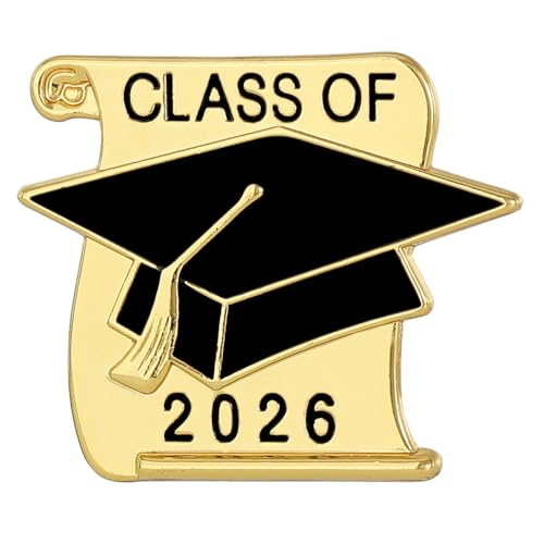 Image of Graduation Enamel Lapel Pins Class of 2026 Graduation Caps Brooches Gifts Souvenir Emblem Badges Diploma Brooche for High College Teacher School Vacation Accessories
