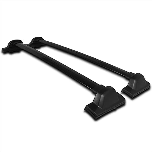Spec-D Tuning Factory Style Black Top Cargo Roof Racks Cross Trail Bars 2Pc Compatible with Honda CRV Cr-V 2007-2011