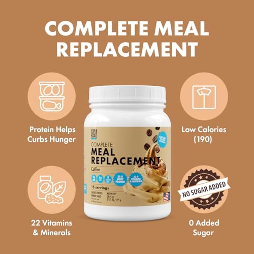 yes you can meal replacement shake - 20g protein 4g fiber 21 vitamins amp minerals 0g added sugar - meal replacement protein powder - complete all-in-one nutrition - 15 servings coffee