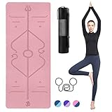 yogamatte schurwolle Licht zu tragen: Professionelle Yoga Matte-183 x 61 x 0,6cm,iner Dicke von 6 mm im Mittelfeld, Garantieren ein optimales Maß an Polsterung und Schutz für Ihre Gelenke und Knie, weight nur 1kg, Bieten Tragegurt und Aufbewahrungstasche. Und es ist hygienischer als Fitnessstudio mitbenutzender Sportmatten