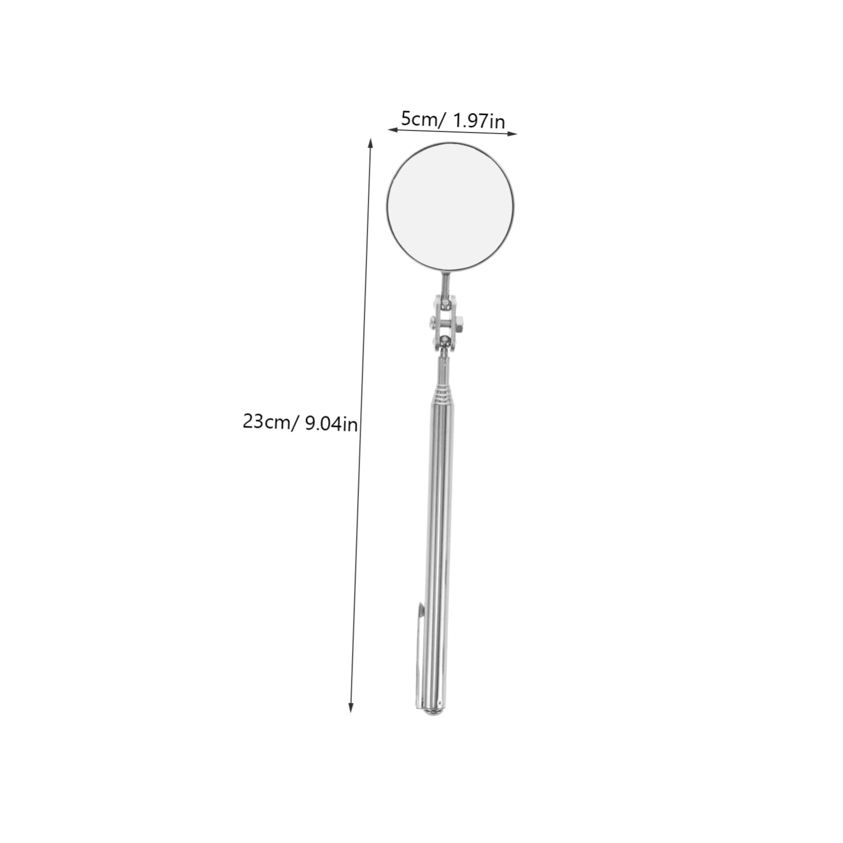 OUNONA Vehicle Inspection Security Mirror Led Light Telescopic Car Maintenance Tool 360° Rotating Compact Design for Mechanics