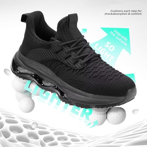 Image of Womens Slip On Walking Shoes Air Running Casual Fashion Tennis Sneakers Comfortable Non Slip Work Athletic Trainers