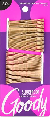 Goody SlideProof Bobby Pins - 50 Ct, Metallic...
