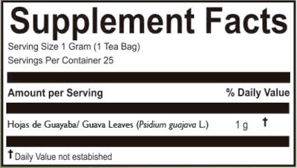 Miniatura 8 de Hanan Peruvian Secrets Hojas De Guayaba - Té de hierbas  Hojas de guayaba 100% naturales  25 bolsas de té  Apoya naturalmente las molestias