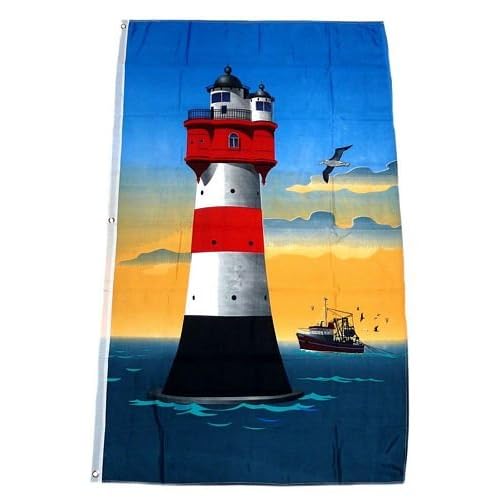 Fahne/Flagge Roter Sand Leuchtturm NEU 90 x 150 cm