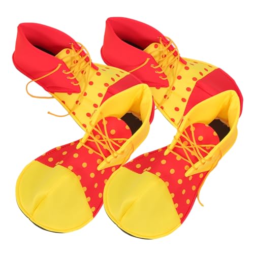 Chaussures de clown multicolores de 35cm accessoires costume Halloween