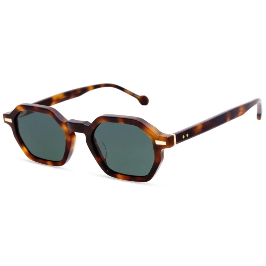 Occhiali da sole retrò alla moda con montatura piccola in acetato effetto chicco di riso e protezione UV400 per attività all'aperto.