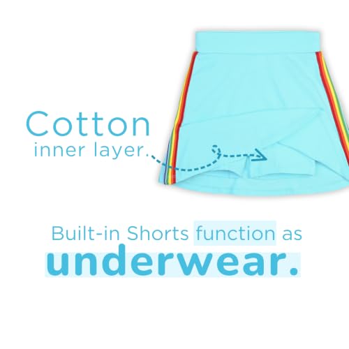 Image of YouGotPlanB Cotton Skater Skirt for Girls | Pack of 1 | Ages 3-16 Years | Attached Inner Shorts | Ideal for Sports & Play