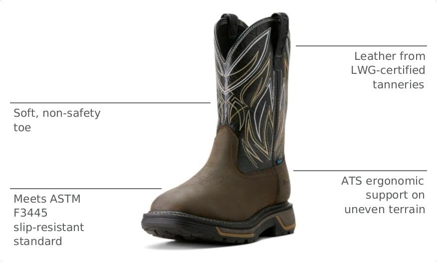 Image of ARIAT mens Big Rig Boa Waterproof Work Boot