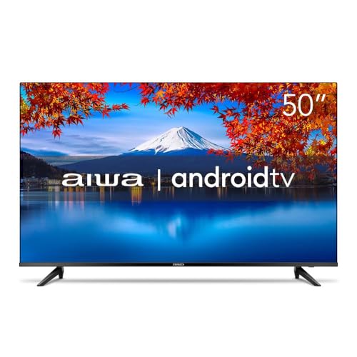 Smart TV Aiwa 50”, Android, 4K, Borda Ultrafina, HDR10, Dolby Áudio - AWS-TV-50-BL-02-A