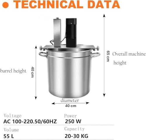 Adjustable Speed Portable Electric Pot Stirrer, 4-Blade Commercial Food Mixer for 20L/50L/90L Batches, Efficient Mixing Scraper for Restaurants & Catering