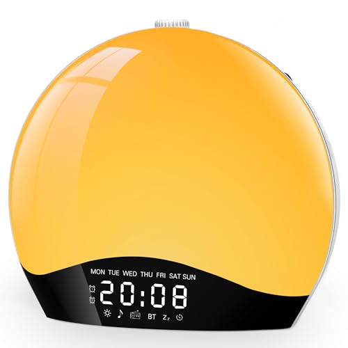 Bluetooth Tageslichtwecker Lichtwecker, Wake up Light, Wecker mit Licht, Sonnenaufgang...