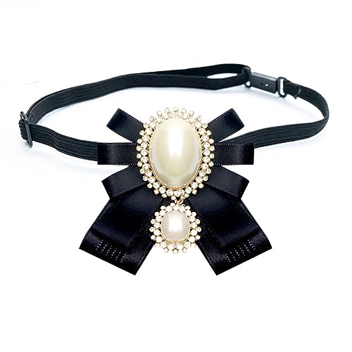 Image of women's shirt rhinestone large bow professional stewardess student big bow Brooch
