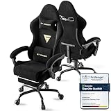 Dossier Réglable (90°-135°) Pour Polyvalence: Le dossier de la Chaise Gaming peut s’incliner en continu entre 90° et 135°, avec système de verrouillage précis. 90° pour le jeu ou le travail en chaise de bureau gaming, 105° pour les pauses, 135° pour les siestes. Le réglage via manivelle est sans effort.